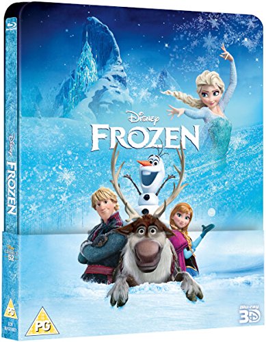 Disney's FROZEN Steelbook with Lenticular Magnet (3D Blu-ray + 2D Blu-ray Steelbook) [Region-Free; Limited Edition Sold Out]