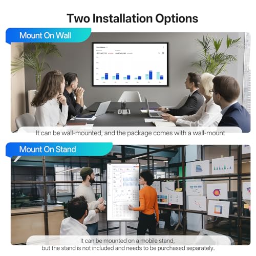 Image of JAV Smart Board 49 Inch, Interactive Whiteboard with EDLA Certified for Office and Classroom, Digital Whiteboard Rotating Touchscreen Android 14 8+128GB (Board Only)
