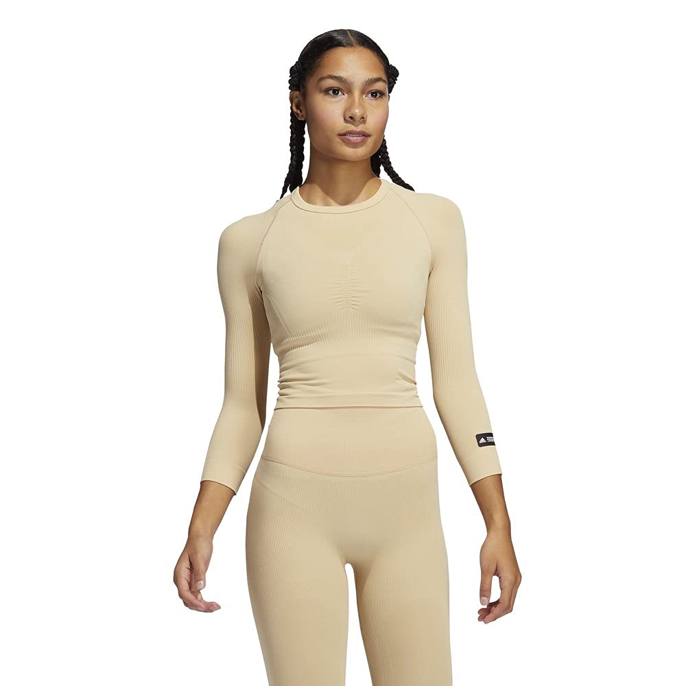 [アディダス] Tシャツ 長袖 レディース FORMOTION クロップド トレーニング 長袖Tシャツ FORMOTION CROPPED TRAINING TEE GQ3852 25502 BE M