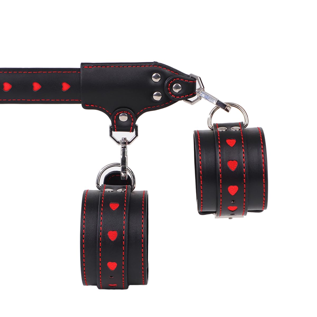 Kit de Bondage BDSM avec Barre d’Écartement – Menottes et Entraves Réglables pour Couples, Ensemble Polyvalent pour Jeux de Rôle, Proximité Créative et Moments Partagés