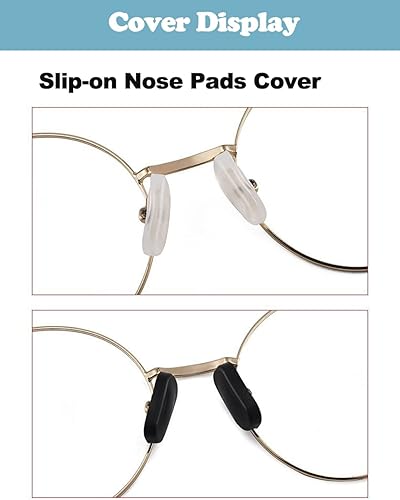 Miniatura 6 de Lvvfit Fundas de almohadillas de nariz para gafas, almohadillas de silicona para la nariz, almohadillas suaves para la nariz para kit de reparación