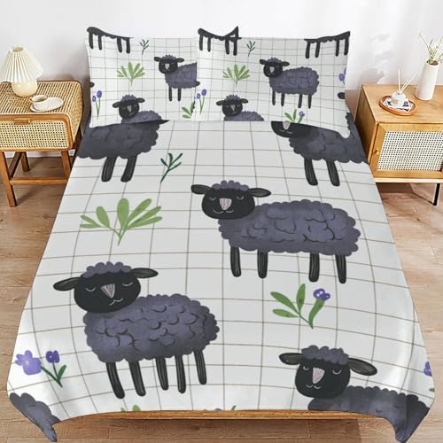 Parure de lit microfibre douce enfant Schafss fermeture éclair housse couette zippée