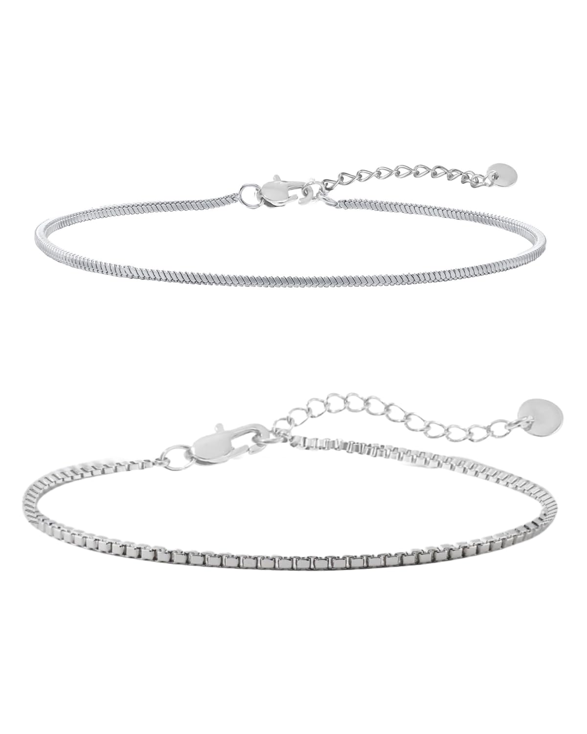 Made by Nami Pulsera de acero inoxidable para hombre - Pulsera de cadena cubana - Pulsera de plata y oro para hombre