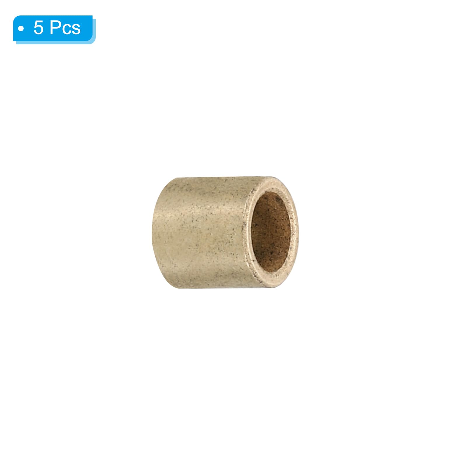 PATIKIL M5 Brass Spacers, 5 Pcs Metal Spacer Brass 5mm ID x 7mm OD x 8mm L Brass Spacers Screw Standoff for 1/5 Inch or M5 Screw - Image 3