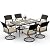 Pamapic 7 Piece Patio Dining Set for 6,Outdoor Wicker Furniture Set for Backyard Garden Deck Poolside with 6 Cushions Swivel Rocker Chairs,Iron Slats Table Top, Removable Cushions(Beige)