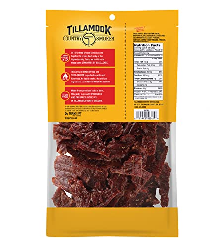Image of Tillamook Country Smoker Real Hardwood Smoked Beef Jerky, Old Fashioned, 10 Ounce (Pack of 2)
