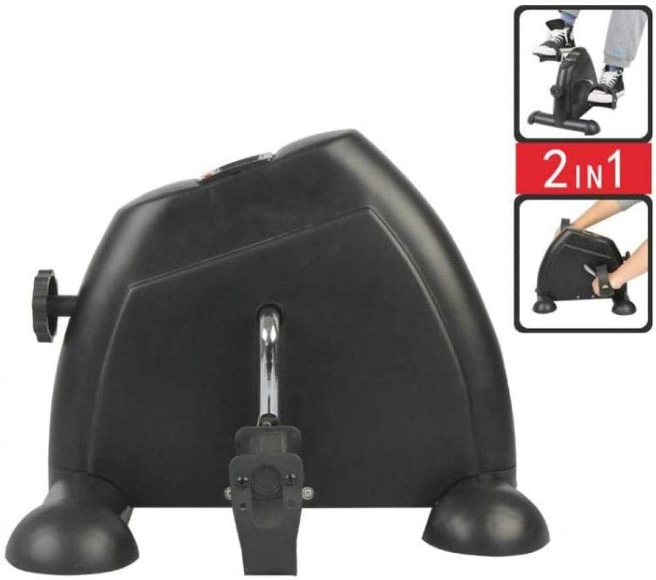 Mini Hometrainer Pedaaltrainer Draagbare Thuisbeenarm Cyclus Bureau Thuiszitplaats Gympedaal met LCD-display en verstelbare weerstandsknop voor Gym Fitness Cardiotraining - Afbeelding 3