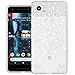 TOPNOW for Google Pixel 2 XL Case, [Anti-Scratch PC + Shockproof Anti-Drop Soft TPU] Advanced Printing Pattern Phone Cases Glossy Drawing Design Cover for Google Pixel 2 XL(White Flower)