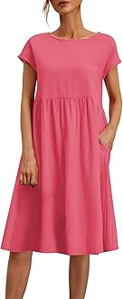 Womens Summer Dresses Fashion 2025 Short Sleeve Spring Mini Dress Casual Beach Vacation Clothes Dresses