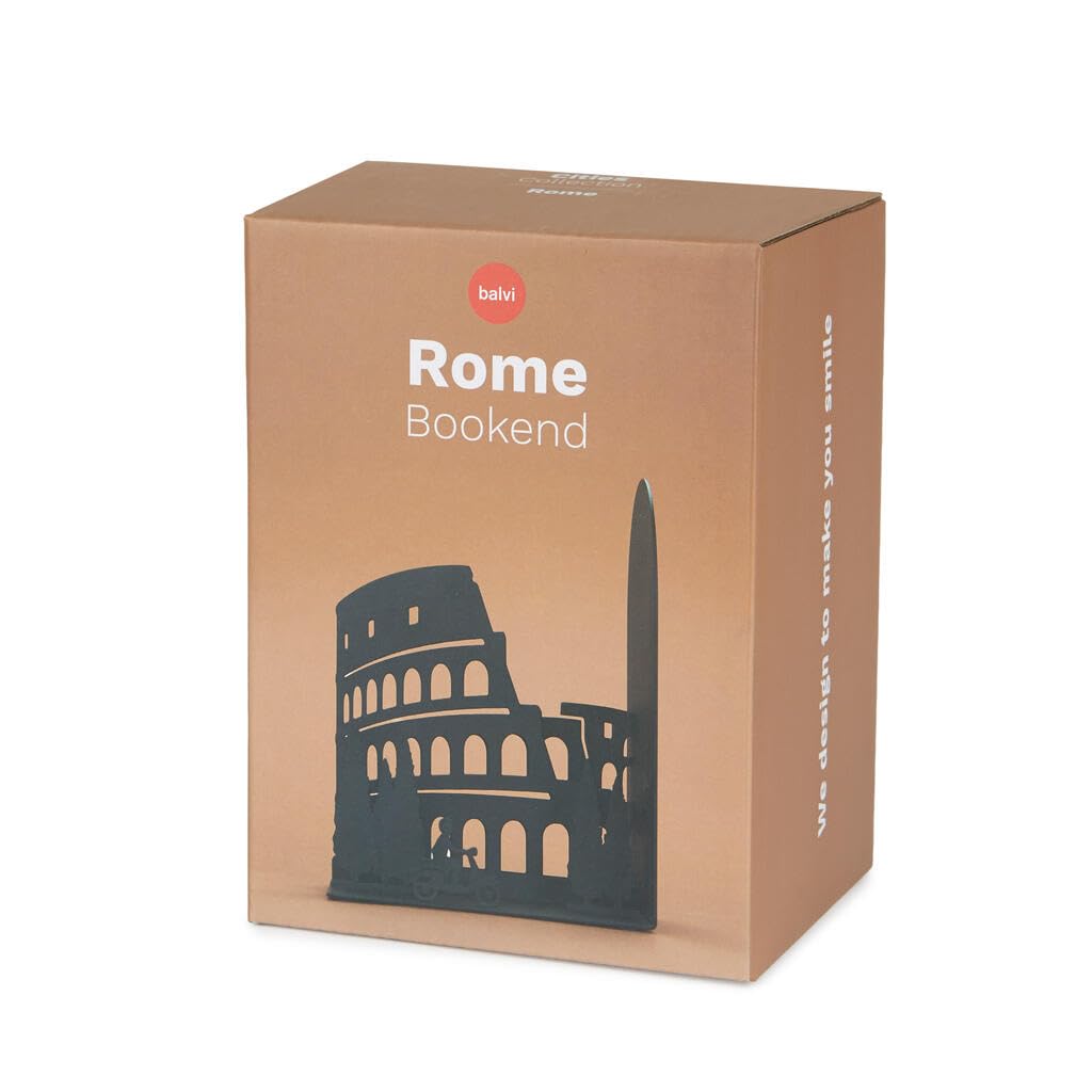 Balvi Sujetalibros Rome Color Negro Resistente y Antideslizante Metal