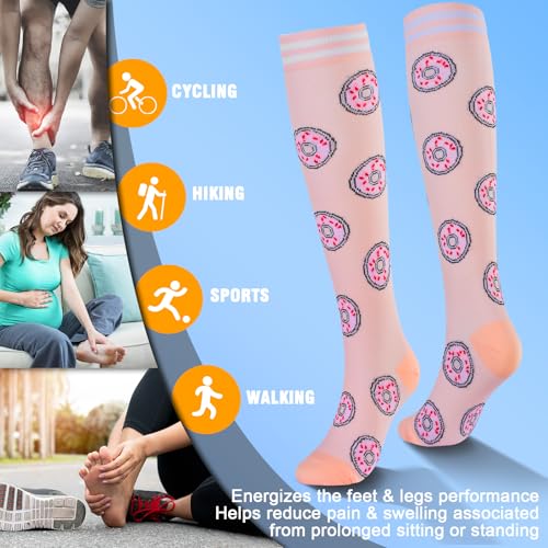 Image of bropite Compression Socks for Women &Men Circulation-Support Knee High Socks 20-30 mmhg-Best for Running,Medical,Nurse,Travel
