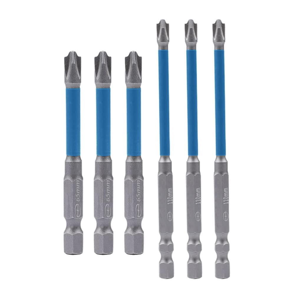 Piutouyar Magnetische PH2-Bohrer (10 Stück) – 65 Mm, 6,35 Mm Sechskantschaft, Anti-Rutsch, Für Schraubendreher
