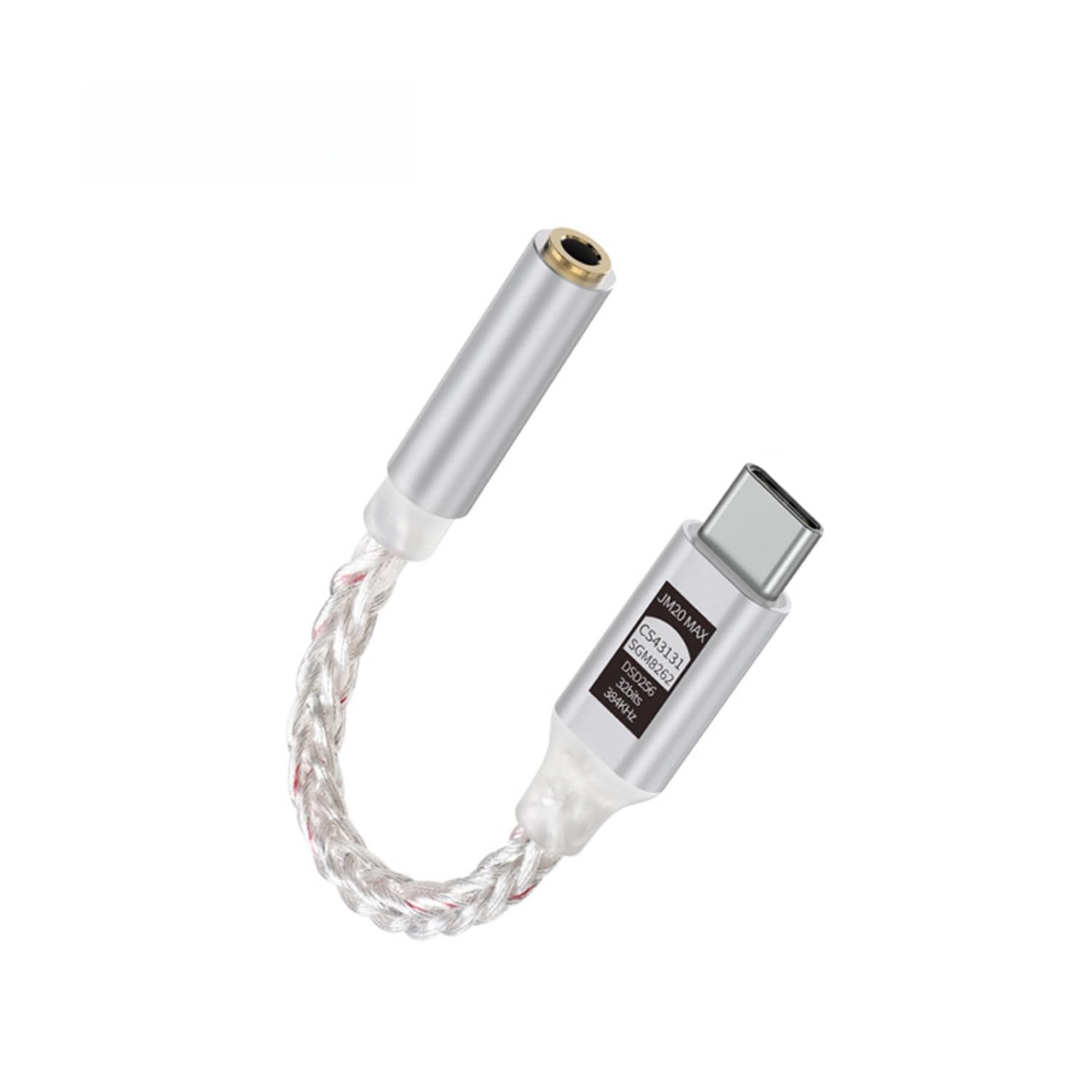JCALLY JM20MAX USB-C to 3.5mm Audio Adapter Upgraded 195mW Dongle