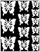 Samunshi® Schmetterling Aufkleber Set No.8 6x3,5cm4x5cmund3x7cm weiß