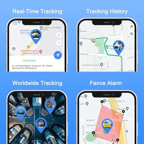 GPS-Tracker Power Finder, Auto-Tracker mit bis zu 90 Tagen Akkulaufzeit, magnetisches Ortungsgerät für Autos, Boote, LKWs, mit Standort-, Routen- und Geschwindigkeitsüberwachung