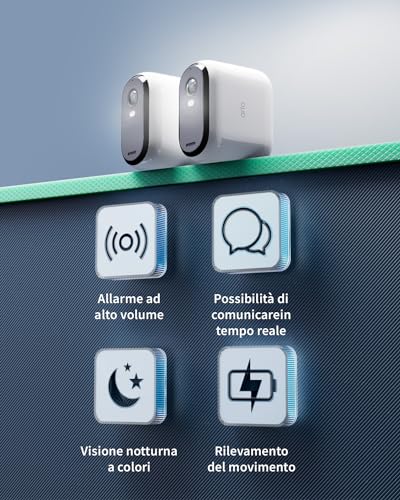 Arlo Essential HD XL Telecamera WiFi Esterno Senza Fili, Telecamera WiFi Interno, Batteria Da 24 Mesi*, Sirena Allarme Casa, Sensore Di Movimento, Prova Arlo Secure Inclusa, 2 Telecamere, Bianche - Immagine 1