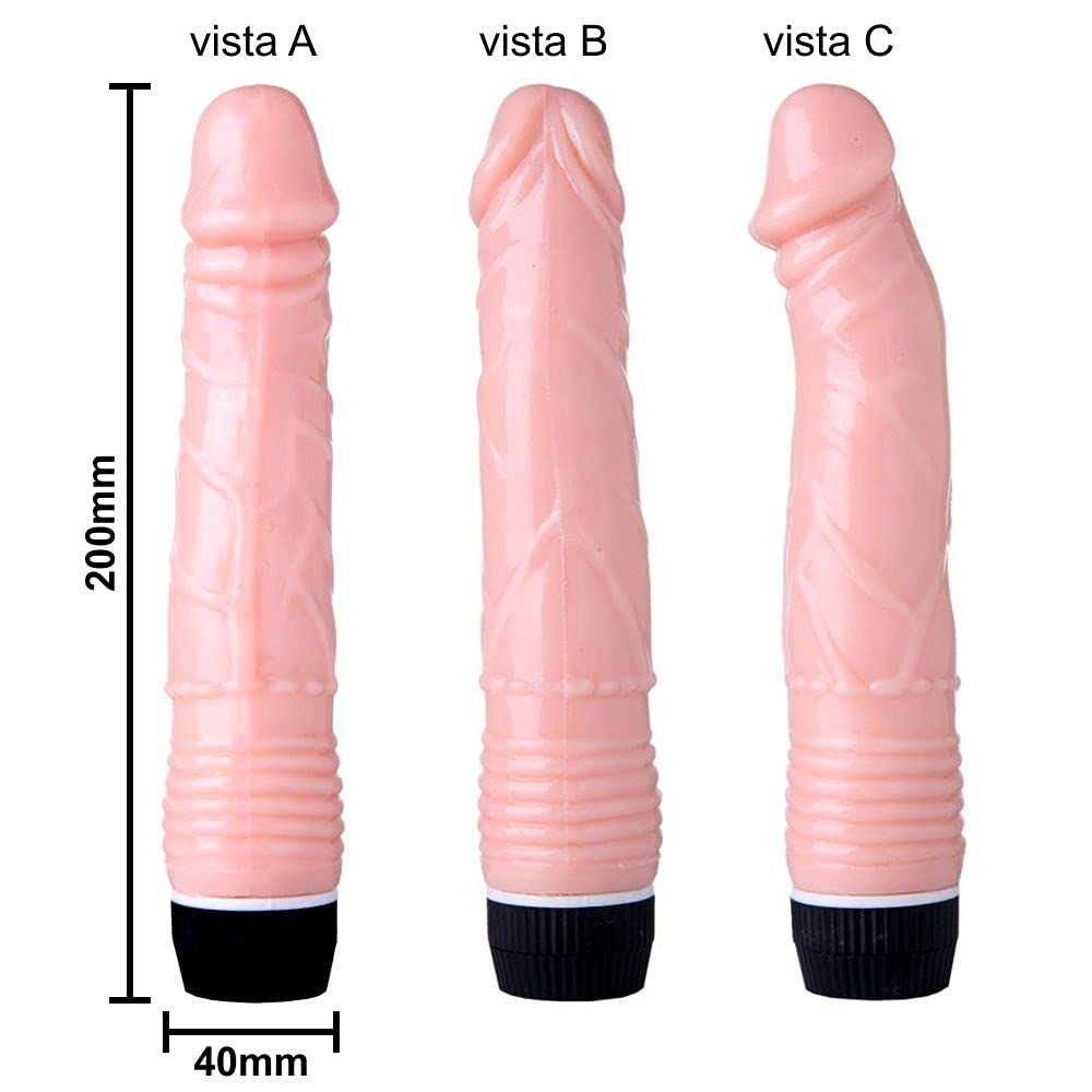 VIBRATORE ECONOMICO IN TPE MORBIDO FLESSIBILE COLOR CARNE DILDO VIBRANTE