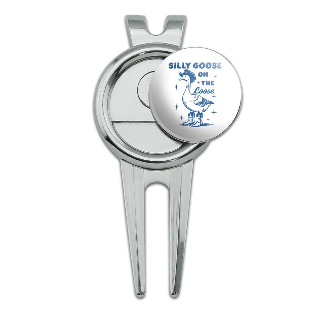 GRAPHICS & MORE Silly Goose on the Loose Golf Divot Repair Tool and Ball Marker