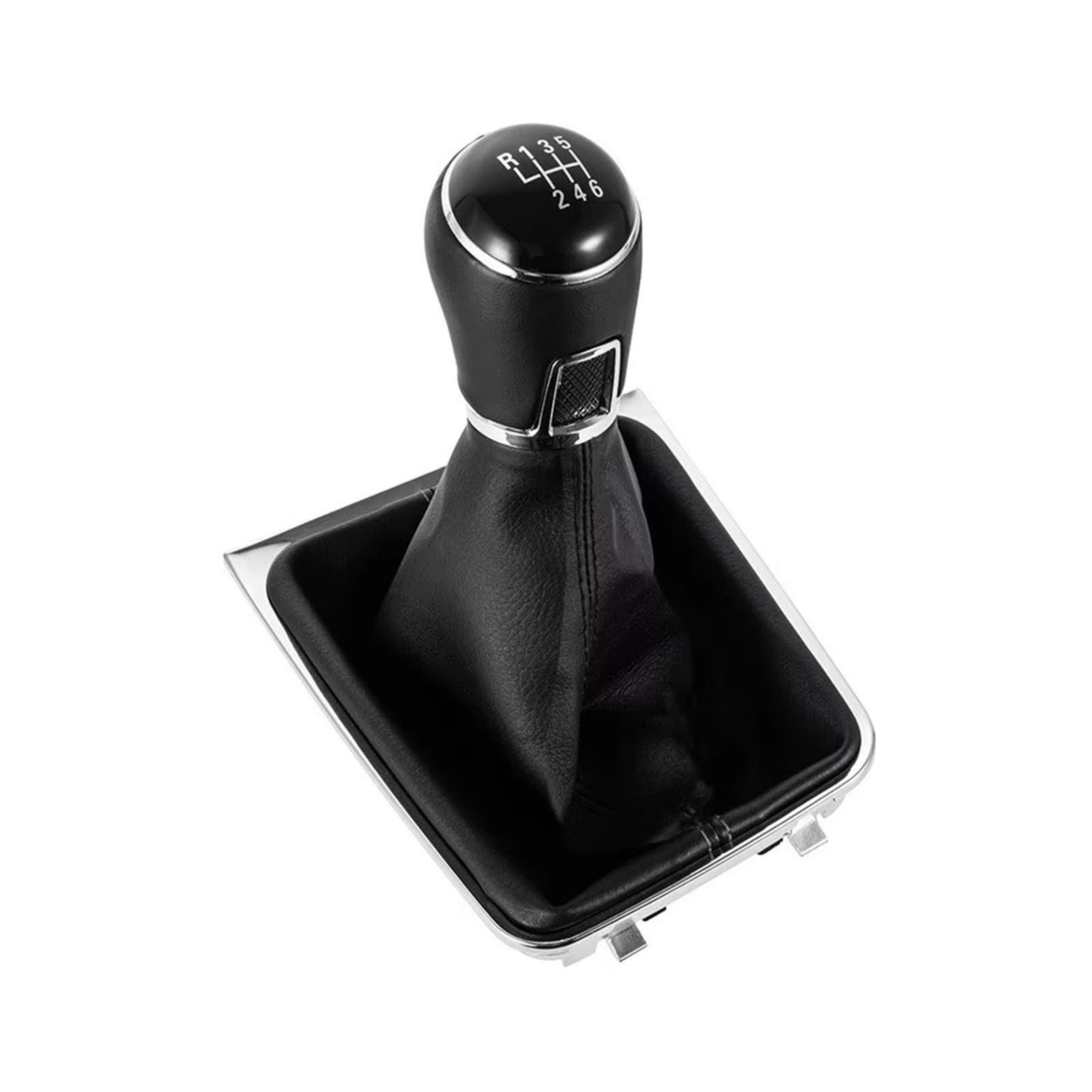 Qmtvfsrh 6Speed Black Line Car Gear Shift Knob Manual Gear Shift Knob 12Mm Pu Boot Lhd