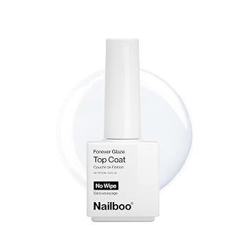Nailboo Premier Forever Glaze Gel Nail Polish, Clear Top Coat LED Lamp Gel Polish, Self-Leveling DIY, Salon Quality Nail Color, Glossy Long-Wear, 0.3 oz