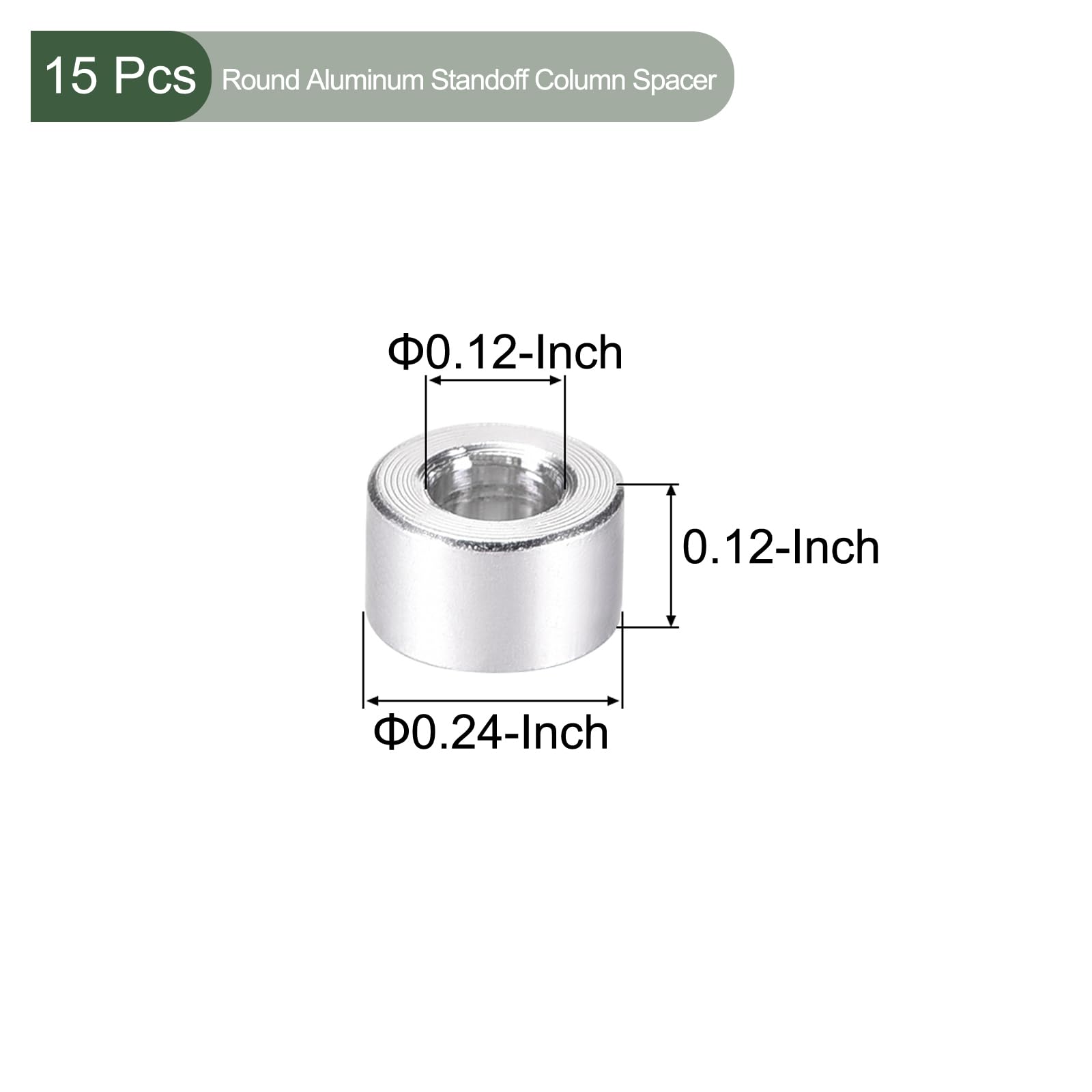 YOKIVE 15 Pcs Standoff Spacer, Aluminum Round Straight Spacer, Silver, 3mm - Image 2