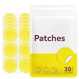 Adult Adhesive Patches with Caffeine, Red Ginseng and Vitamin B12, Easy to Apply Daily Use, Vegan Formula for Women and Men