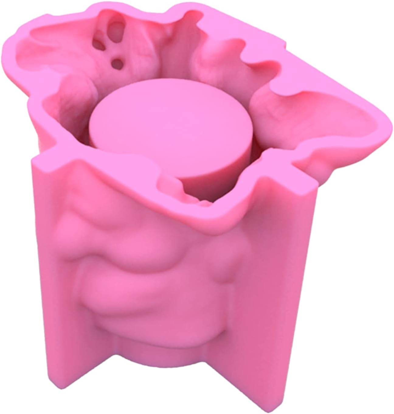 Flower Mold 3D Man Face Tree Stump Cement Silicone Mould Succulent Handmade Crafts Home Garden Decoration Tool