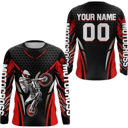 ChipteeAmz Motocross Racing MX Jersey UPF30+ Dirt Bike Jersey Off-Road Shirt Kid Men Women Youth Motorcycle Shirt Racing D107