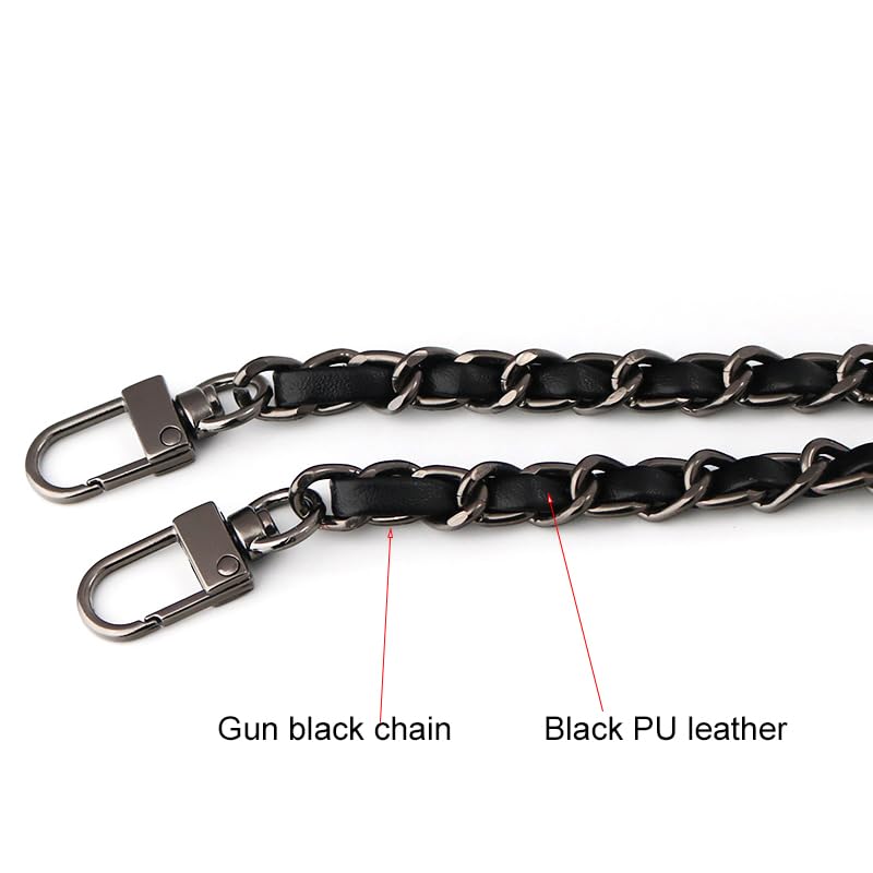 Cadenas Para Bolsos 5/10 Uds correa de hombro de cadena de Metal correa de bolso de hombro de cuero de PU desmontable cinturones de 120cm de largo for bolso Correa accesorios for bolso Cadena Bolso(Nu