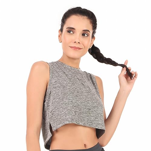 Image of ReDesign Apparels Women's Athleisure Dri Fast Workout Sleeveless Top Sports Gym Tshirt