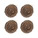 4PCS Bird Nest Rattan Artificial Bird Nest Imitation Craft Birdhouses for Home Decor Garden Ornaments Speckled Fake Foam Quail Bird Eggs for Wedding Party Decorative (15CM)