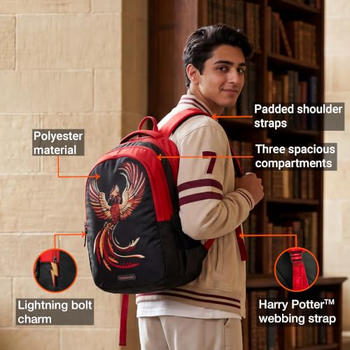 Image of Nasher Miles x Harry Potter Backpack | Polyester Laptop Backpack 35L | Ideal for School, College, Office & Travel | Men, Women, Boys, Girls