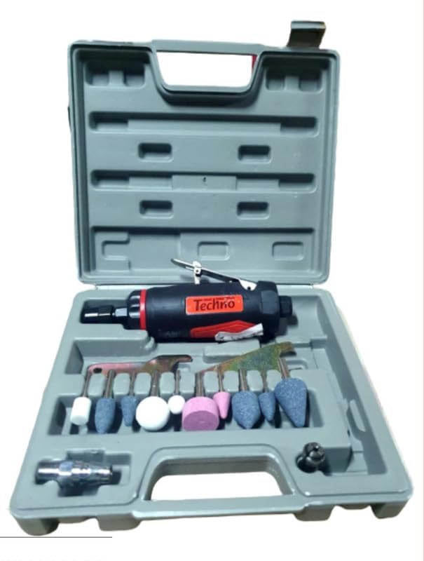 Techno AT-7032BK Pneumatic Mini Die Grinder with Accessories for Nail Art (1/4 inch/6 mm) (B0CTT2XM8L) Amazon Price History, Amazon Price Tracker