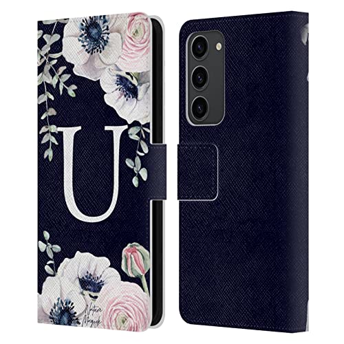 Étui Galaxy S23+ 5G portefeuille cuir Nature Magick Lettre U fleur