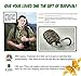 Paracord Survival Grenade Keychain (20pc)--Moms Feel Safe; Your Kids Can Get Food, Fire & Shelter When Lost--Cool Gadget Gifts for Him or Her Dad Boyfriend Men--Camping Hiking Hunting Boy Scout Kit