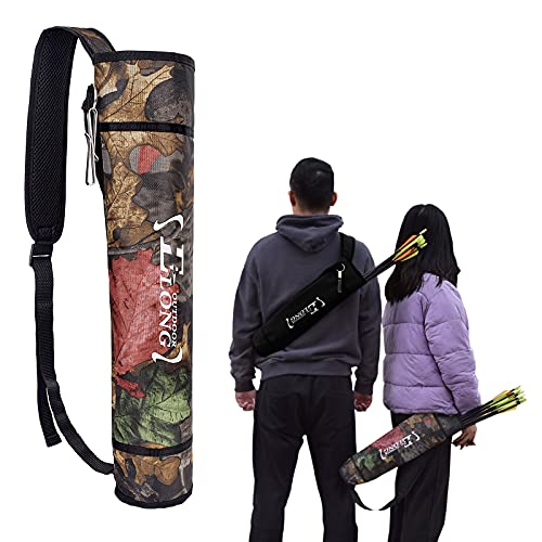 EOU Archery Quivers Arrow Quiver Back Hip Quiver Youth Adults Arrows Bag, CAMO, Camouflage