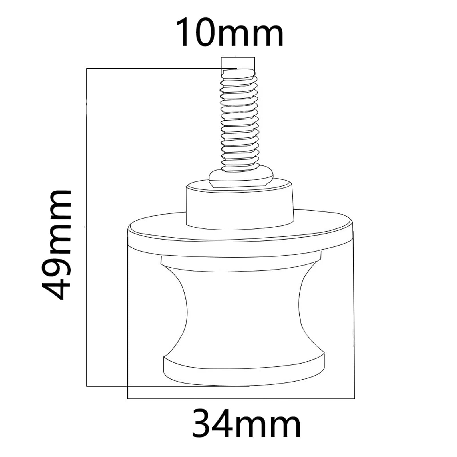 QJY M10 Moto Nottolini Cavalletto Appoggi 10MM Diabolos Universal per K&-TM 390 ADV 790 890 Adventure 2020 2021 2022 2023 2024 -Arancia