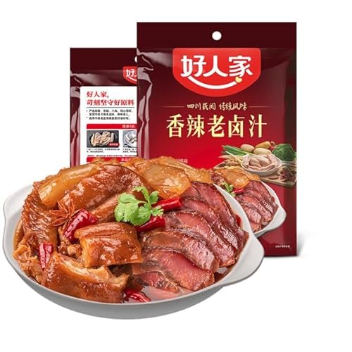 好人家煮込み調味料香辣老鹵汁 辛味 香料佐料包 鹵菜鹵水調料包 秘制配方 川味鹵菜調味料 (120gx2点)