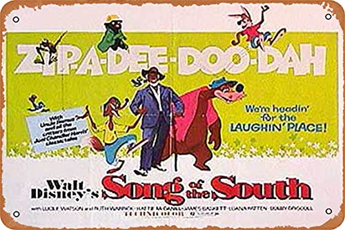 Muzuputs Song of The South Retro Vintage Metal Tin Sign 8x12 inch Home Decor Art Jaz27-2177 8inch*12inch