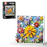 TG BLOCKS Micro Brick Flower World Building Set, 3D Floral Wall Art Home Office Decoration or Table Display, Creative Building Craft Set, Ideas Gift Building Toy for Adults,Teens Ages 8+ Kids
