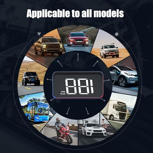 HUD para coche y moto con pantalla de visualización frontal ajustable 4