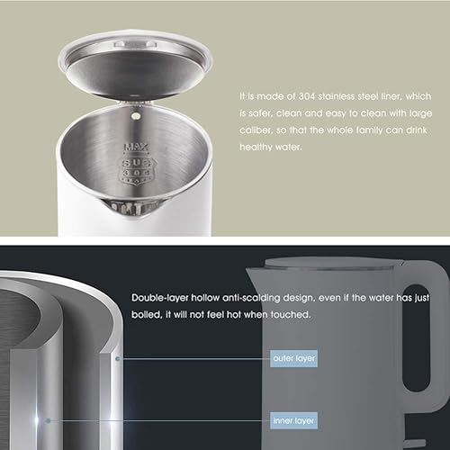 Miniatura 5 de OMOONS Hervidor eléctrico de ebullición rápida hervidor eléctrico inteligente de acero inoxidable de 18 L