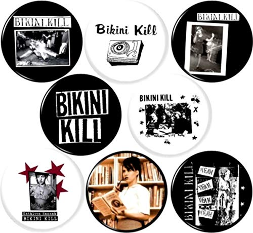 Bikini Kill 8 New 1 Inch (25mm) Set of 8 Pinback Buttons Badges