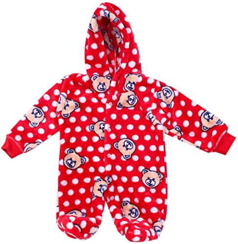 Image of ICABLE Baby Boys Baby Girls Infants Kids Shearing Velvet Full Sleeves Winter Wear Romper Set Overall Set