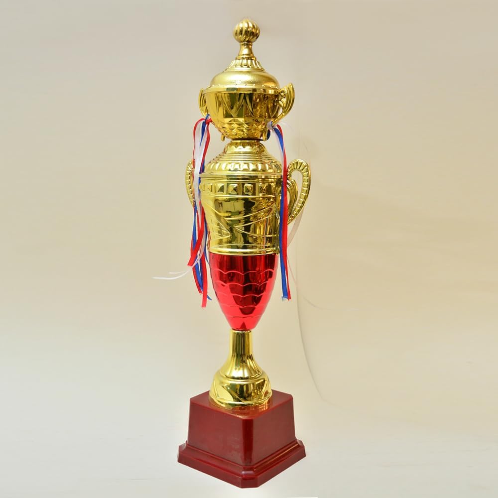Golden Cup Trophy for Sports, Event & Functions (Large, 64cm Height x 14cm Width x 14cm Depth)-picture-24