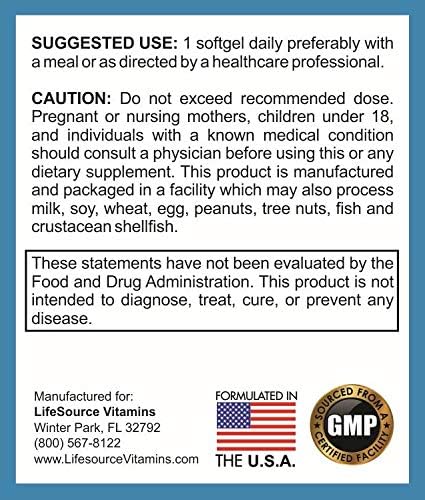 Miniatura 3 de LifeSourceVitamins Vitamina D-3-250 mcg - 10,000 UI - 90 cápsulas blandas - Alta potencia