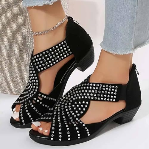 Yeesam GlowStep Orthopedic Low Heel Cut-Out Sandals, Lustre and Glow Orthopedic Sandals for Women, Arch Support, Non-Slip Shoes3