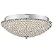 Quoizel PCIN1716C Infinity Crystal Flush Mount Ceiling Lighting, 1-Light, LED 22 Watts, Polished Chrome (6" H x 16" W)