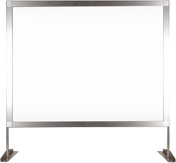 Versare MediPanel Countertop Screen Portable Aluminum Frame Divider Shield Panel for Protective Workplace