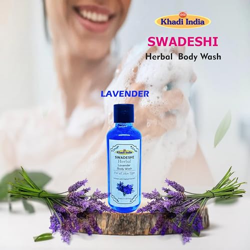Image of Khadi 100% Herbal & Natural Lavender Body Wash | Gentle & Nourishing Shower Gel for All Skin Types | Sulfate & Paraben Free | 210ml